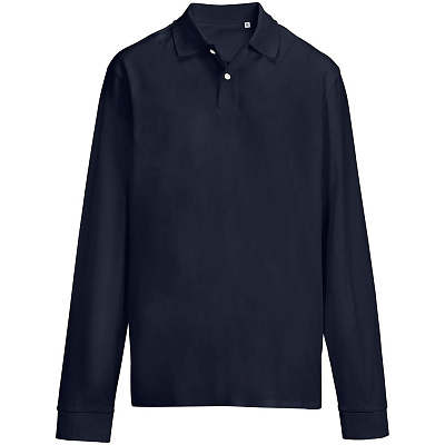 Рубашка поло унисекс с длинным рукавом Pacific LSL, белая (Кобальт)