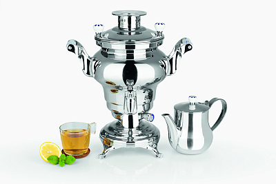 Самовар BEEM модель Rebecca, 5 литров, серебристый