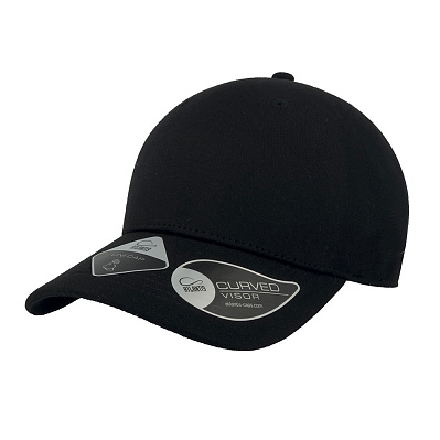 Бейсболка UNI-CAP PIQUET, без панелей и швов, без застежки (Черный)