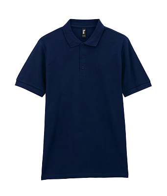 Футболка поло PREMIUM COTTON ADULT DOUBLE PIQUE, БЕЛЫЙ 2XL (Морской синий)