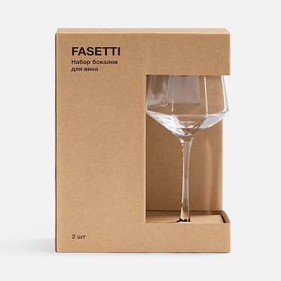 Набор из 2 бокалов для вина Fasetti Набор из 2 бокалов для вина Fasetti
