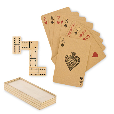 Domino and cards set (Древесный)