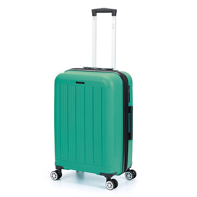 Чемодан TORBER В Отпуск, ярко-бирюзовый, полипропилен, 65,5 х 43,5 х 26 см, 62 л (Зеленый)