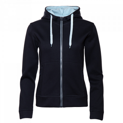 Толстовка женская STAN с капюшоном на молнии сэндвич 320, 19 (Тёмно-синий)