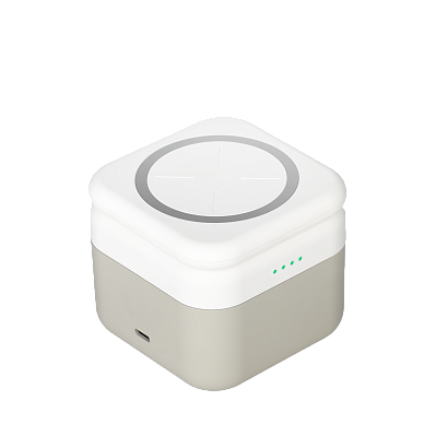Беспроводная зарядная станция 3в1 15W Cube Wireless Magnetic (Белый)