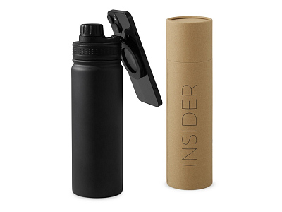 Вакуумная термобутылка с MagSafe-держателем Insider, 600 мл (Чёрный)