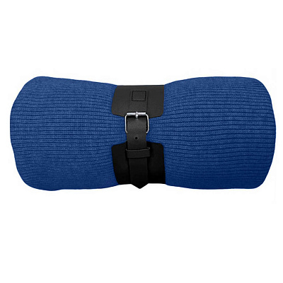Плед  "Belt"; синий; 130 х 180 см; 100% акрил, с поясом (Синий)