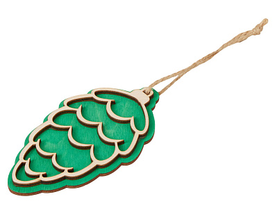 Деревянная подвеска на елку Cedar (Зеленый) Деревянная подвеска на елку Cedar (Зеленый)