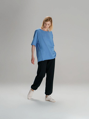 Футболка оверсайз унисекс Vozduh, синяя (Синий)