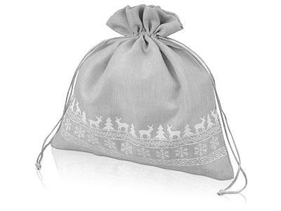 Мешочек подарочный новогодний (Серый)