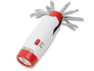 Фонарь-мультиинструмент Феникс (Белый/красный)