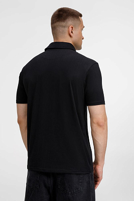 Рубашка поло унисекс Senti, черная