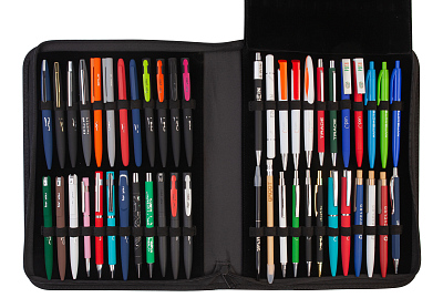 Презентационный кейс ручек и карандашей Океан  (Черный с желтым)