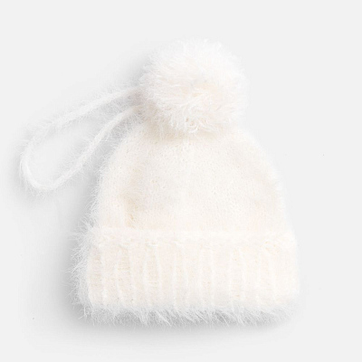 Подвеска на елку «Вьюжка», шапочка, белая (Белый)