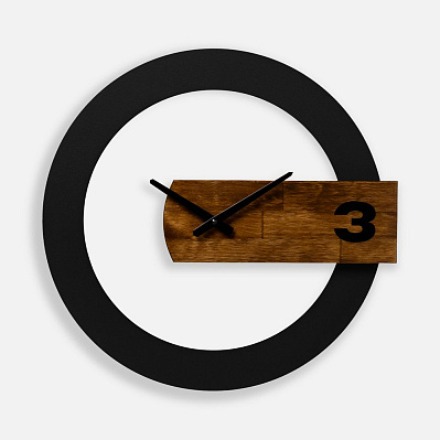 Часы TimeLord, черные с коричневым (Коричневый) Часы TimeLord, черные с коричневым (Коричневый)