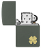 Зажигалка ZIPPO Four Leaf Clover с покрытием Green Matte, латунь/сталь, зеленая, 38x13x57 мм - Фото 4