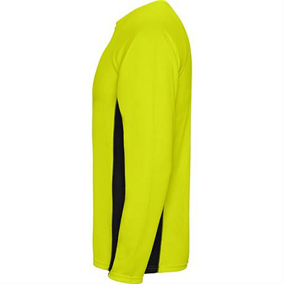 Спортивная футболка SHANGHAI L/S мужская, ФЛУОРЕСЦЕНТНЫЙ ЖЕЛТЫЙ/ЧЕРНЫЙ 2XL