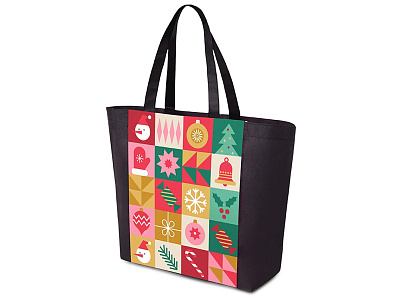 Сумка для шопинга с донной складкой и ручкой из нетканого PET материала (Разноцветный)