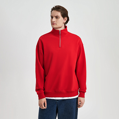 Толстовка на молнии унисекс Флоу (Flow), красная, размер 5XL/6XL (Красный)