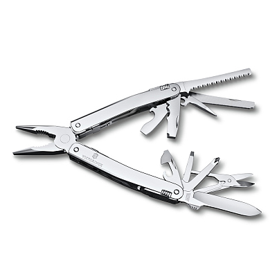 Мультитул VICTORINOX SwissTool Spirit MX, 105 мм, 24 функции, серебристый, в нейлоновом чехле