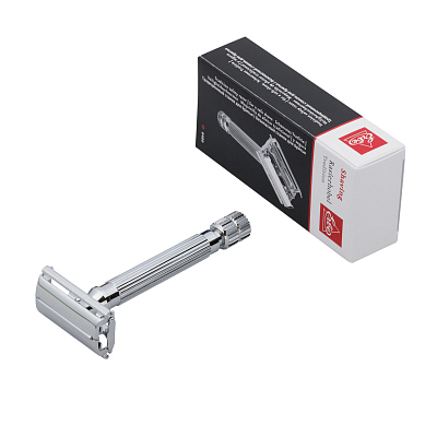 Станок Т-образный для бритья ERBE, нержавеющая сталь, хромированное покрытие, серебристый цвет, в картонной коробке