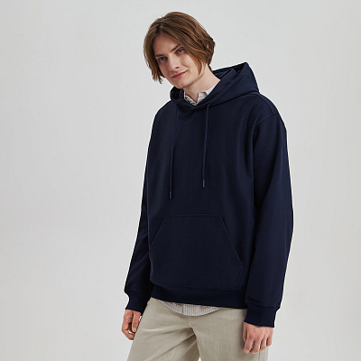 Худи релакс унисекс ADVENTURE, темно-синий, размер XS/S (Синий)