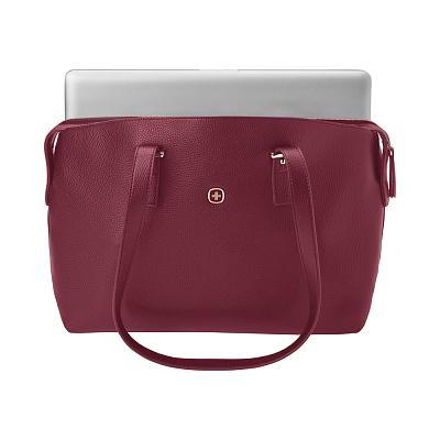 Сумка женская WENGER RosaElli с карманом для ноутбука 14", красная, полиэстер, 37 x29x19 см