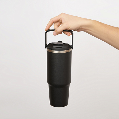 Термокружка вакуумная Монтана (Montana), черный