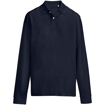 Рубашка поло унисекс с длинным рукавом Pacific LSL  (темно-синяя) (Кобальт)