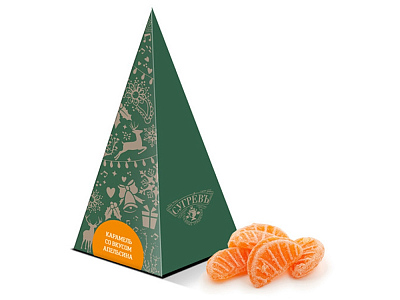 Карамель леденцовая со вкусом апельсина в подарочной упаковке (Зеленый) Карамель леденцовая со вкусом апельсина в подарочной упаковке (Зеленый)