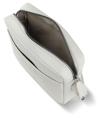 Сумка кросс-боди женская BUGATTI Elsa, белая, воловья кожа/полиэстер, 19х5,5х14 см