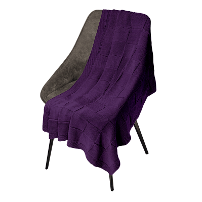 Плед Cella вязаный  (без подарочной коробки) (Фиолетовый)