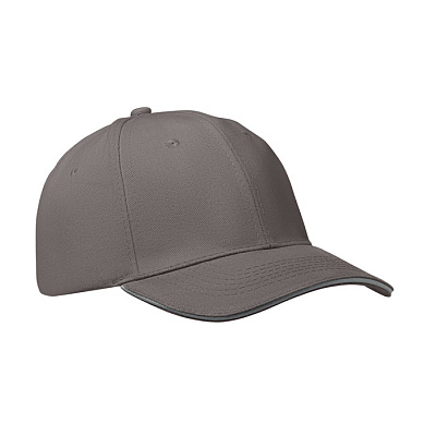 6 panel baseball cap (Tемно-серый/серый)