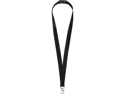 Ланьярд с карабином и замком безопасного разрыва (Чёрный)