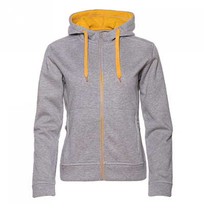 Толстовка женская STAN с капюшоном на молнии сэндвич 320, 19 (Серый меланж)