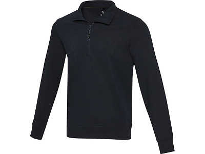 Свитер с молнией Tin из органического хлопка, унисекс (Тёмно-синий)