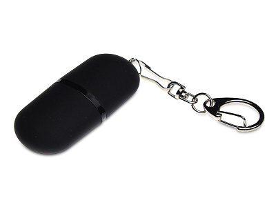 USB 3.0- флешка Goutte Soft-touch на 128 Гб каплевидной формы (Чёрный)