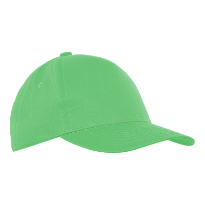 Детская бейсболка STAN 5 клиньев хлопок 150, 10J (Ярко-зелёный)
