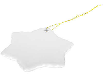 Керамическое новогоднее украшение (Белый)