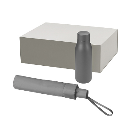 Подарочный набор Sevilla, Atlanta  (зонт, термобутылка) (Серый)