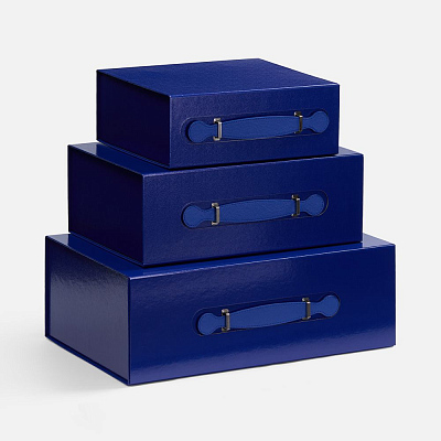 Коробка складная Holdfold, L, синяя