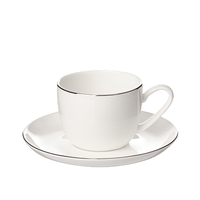 Кофейная пара Amelie (Белый, серебряный)