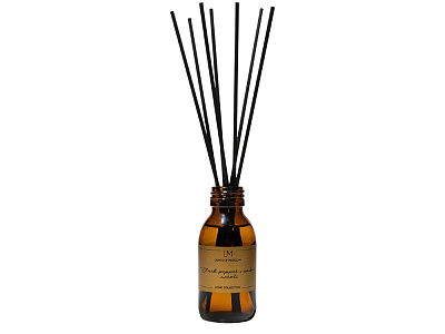 Ароматический диффузор с палочками, черный перец и амбра, нероли, 100 мл (Янтарный)
