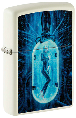Зажигалка ZIPPO Woman in Tube с покрытием Glow In The Dark Green латунь/сталь белая 38x13x57 мм