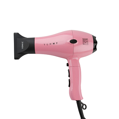 Фен DEWAL BEAUTY YumMy Pink, светло-розовый, 2000 Вт, ионизация, 1 насадка (Розовый)