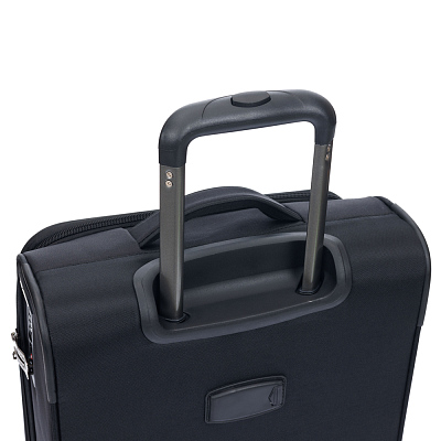 Чемодан TORBER Seyd, чёрный, нейлон 600D, 36,5 х 19 х 54 см, 32 л