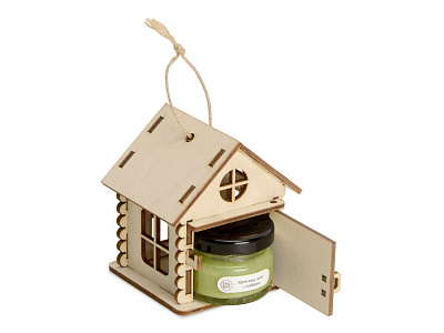 Подарочный набор Крем-мед лайм с имбирем в домике (Натуральный)