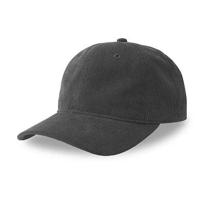 Бейсболка CREEP-S, 6 клиньев, металлическая застежка (Тёмно-серый)