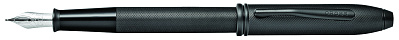 Перьевая ручка Cross Townsend Black Micro Knurl, перо F (Черный)