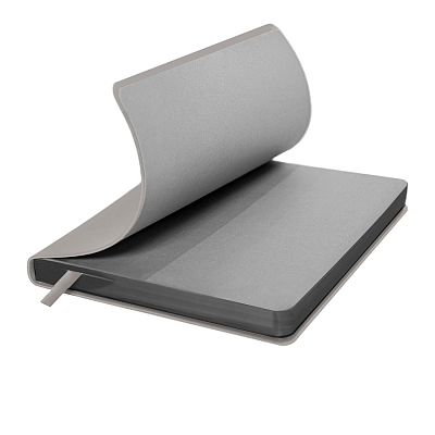 Ежедневник недатированный Pulpy, А5,  светло-серый, кремовый блок в линейку  срез (Светло-серый)